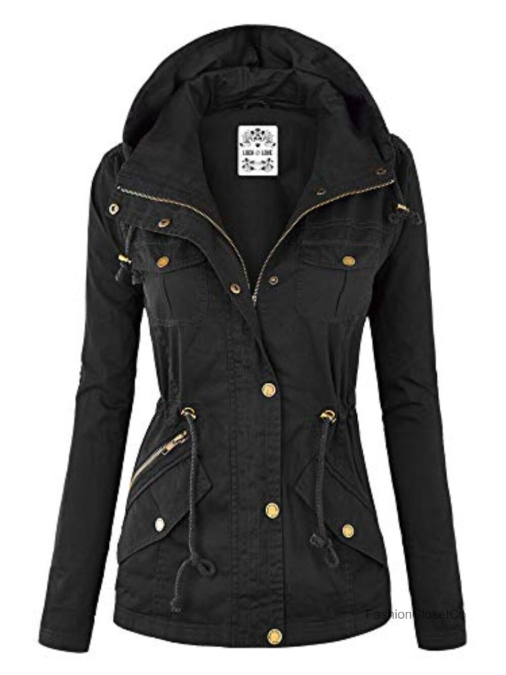 Women's Lightweight Military Anorak Jacket Detachable Hood Safari Utility